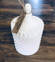 Geo Large White Candle