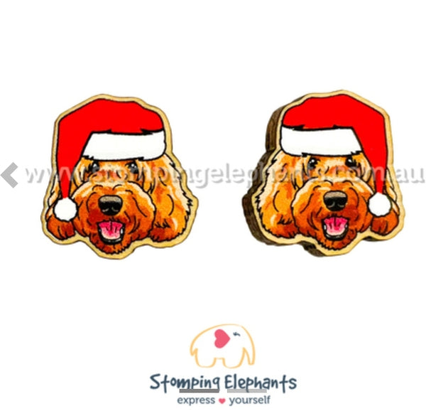 Oodle (Red) Christmas Studs