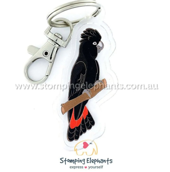 Red Tail Cockatoo Keyring