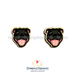 Staffy (Black) Head Studs