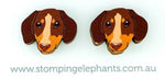 Dachshund (Red & Tan) Head Studs