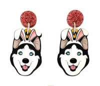 Husky Easter Dangles