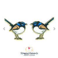 Blue Wren Studs