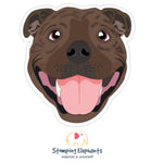 Staffy (Brindle) Sticker